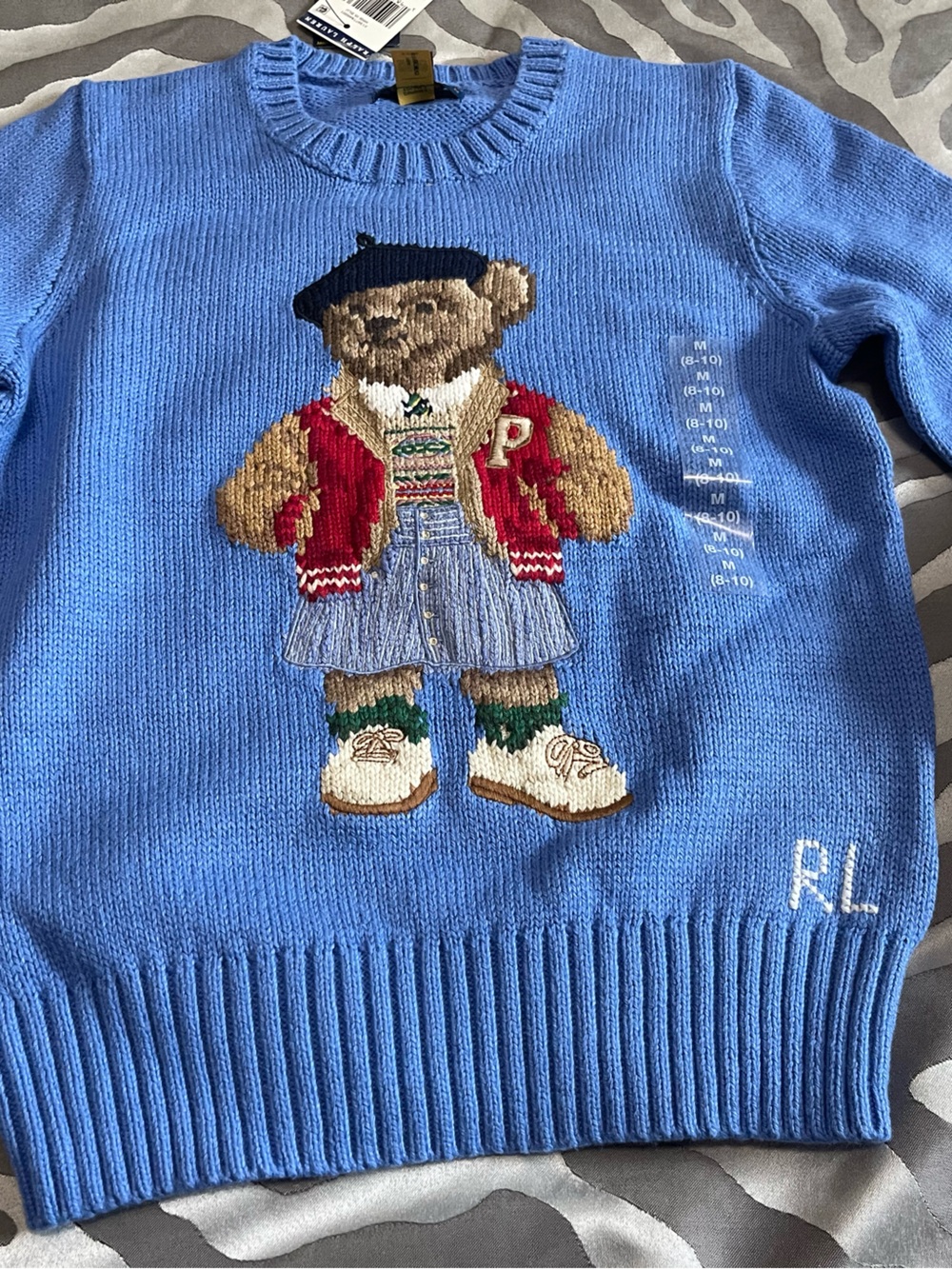 Ralph Lauren Blue Bear  Crewneck Sweater